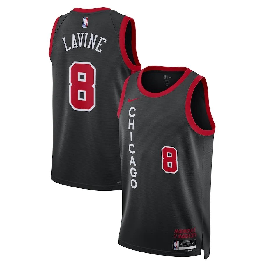 23-24 Chicago Bulls City Edition Zach LaVine #8 Swingman NBA Jersey