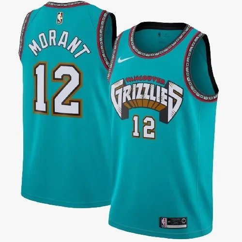 Vancouver Grizzlies - 12# Morant Blue NBA Jersey