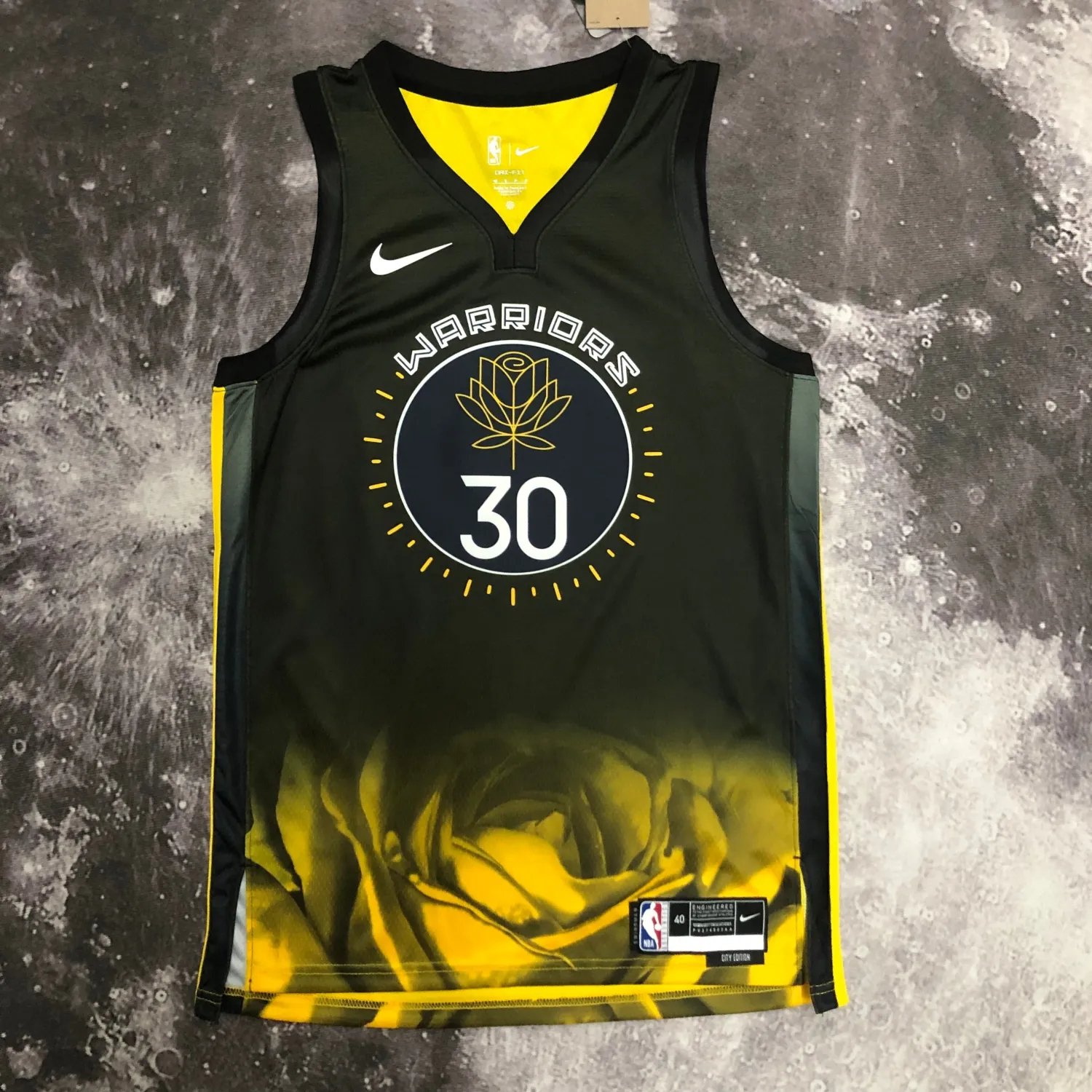 2023 Warriors 30# Curry Hot Pressed Jersey