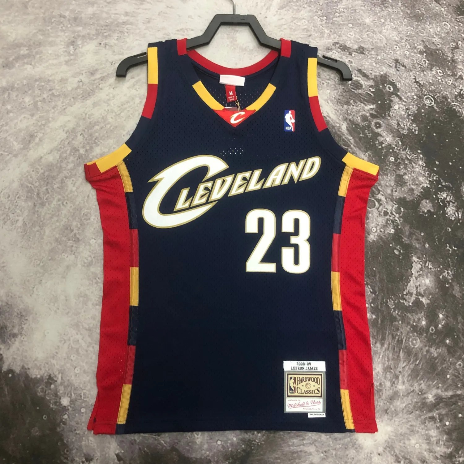 M&N 08-09 Cleveland Cavaliers SW Blue 23# JAMES
