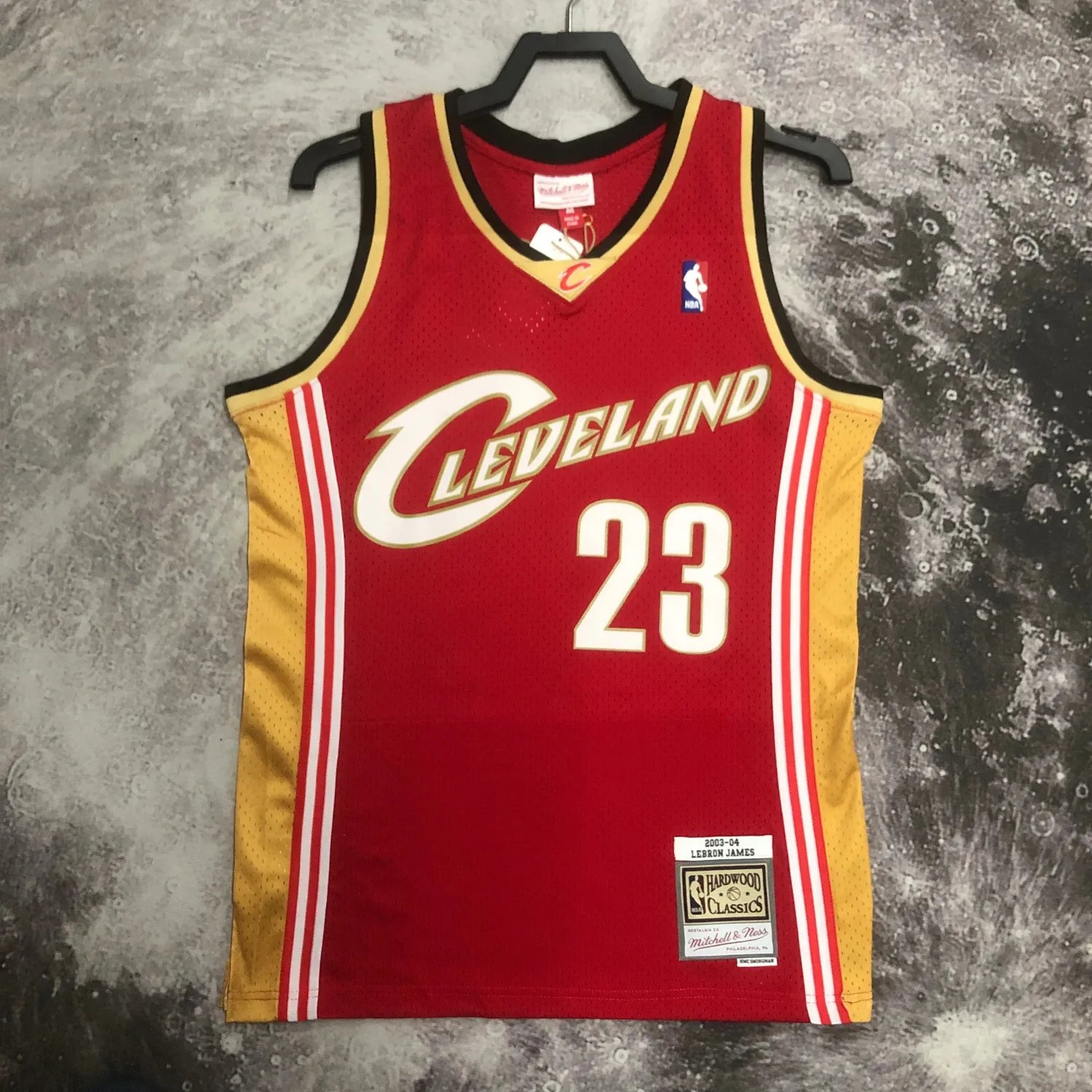 M&N 03-04 Cleveland Cavaliers SW Red 23# JAMES