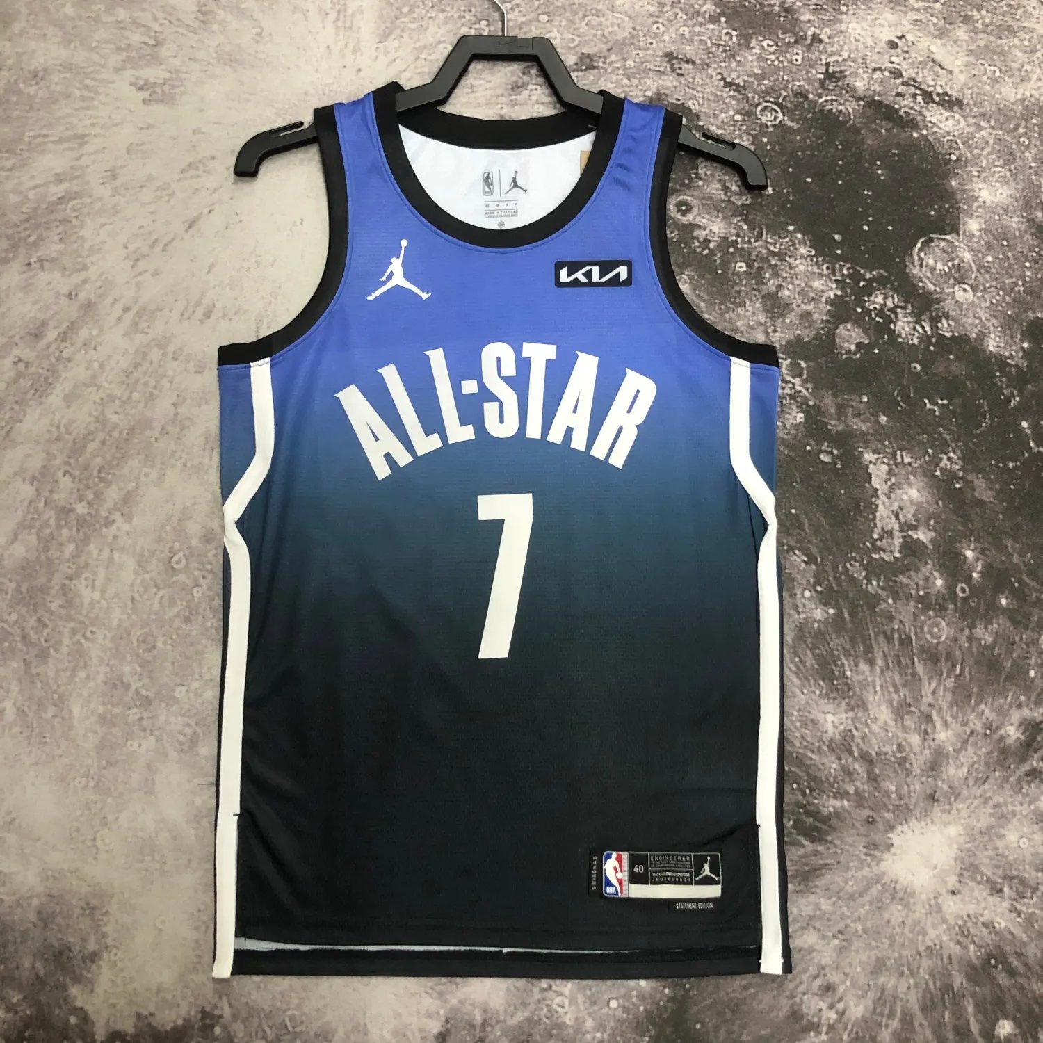 2023 NBA All Star Blue 7#BROWN Hot Pressed Jersey