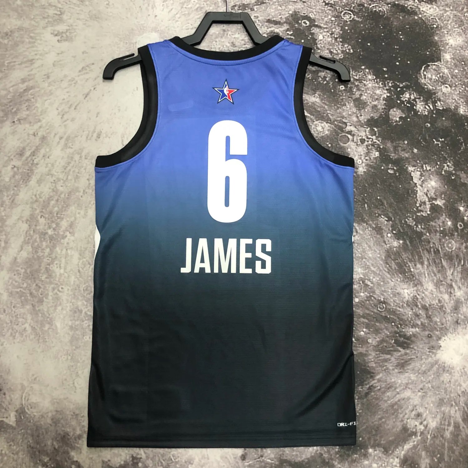 2023 NBA All Star Blue 6#JAMES Hot Pressed Jersey