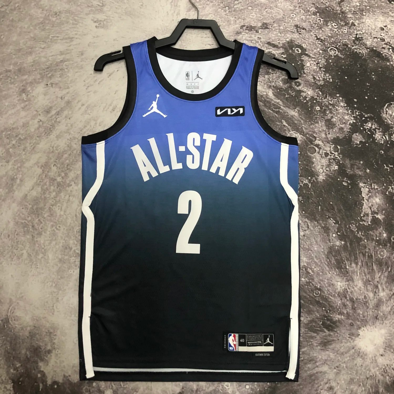 2023 NBA All Star Blue 2#IRVING Hot Pressed Jersey