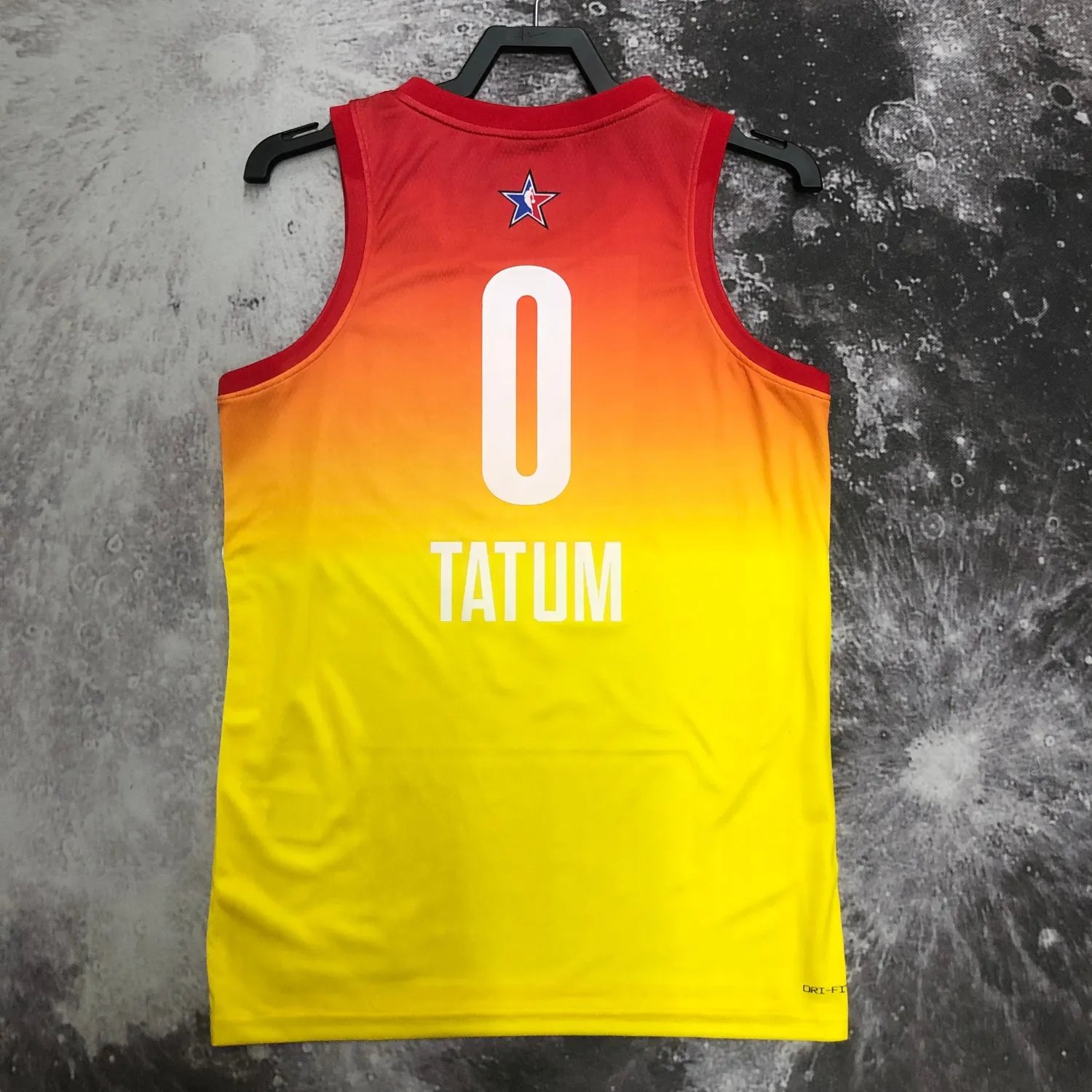 2023 NBA All Star Yellow 0#TATUM Hot Pressed Jersey