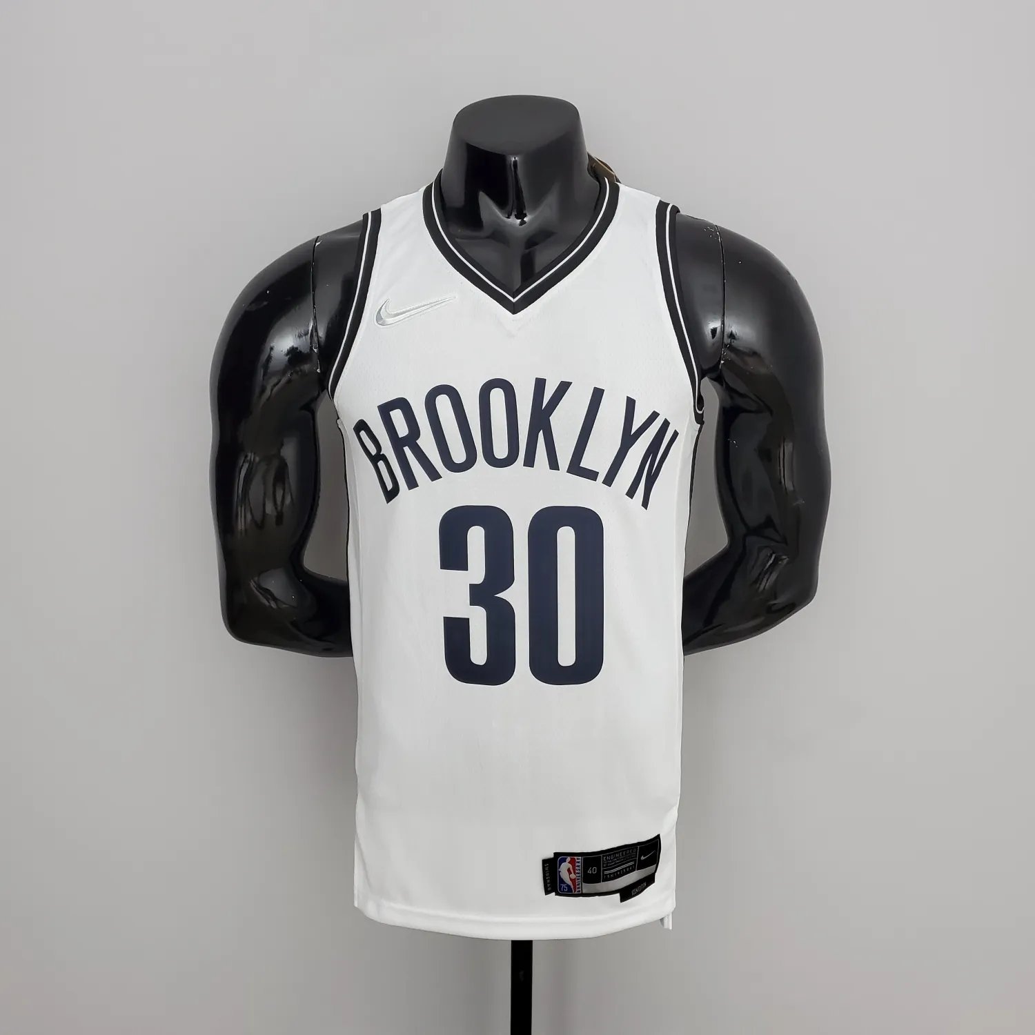 75th Anniversary Curry #30 Nets White NBA Jersey