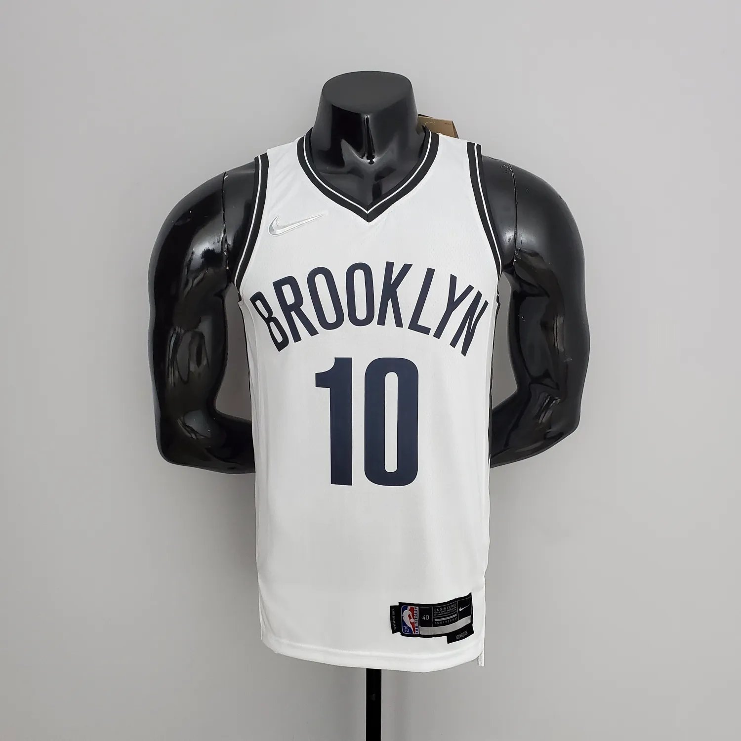 75th Anniversary Simmons #10 Nets White NBA Jersey