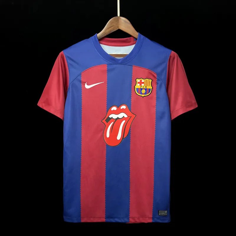 23-24 Barcelona x Rolling Stones ?El Cl?sico? Limited Edition Fans Jersey